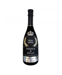 Vendita online Bottiglia personalizzata con Swarovski vino spumante Astoria - Auguri di matrimonio oggi sposi, nomi e dedica
