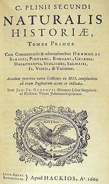 Naturalis Historia di Plinio il Vecchio
