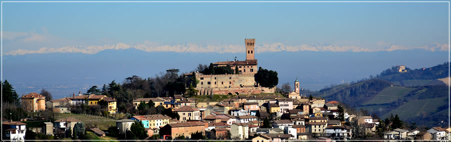 Panorama su di una cittadina dell'Oltrepò Pavese