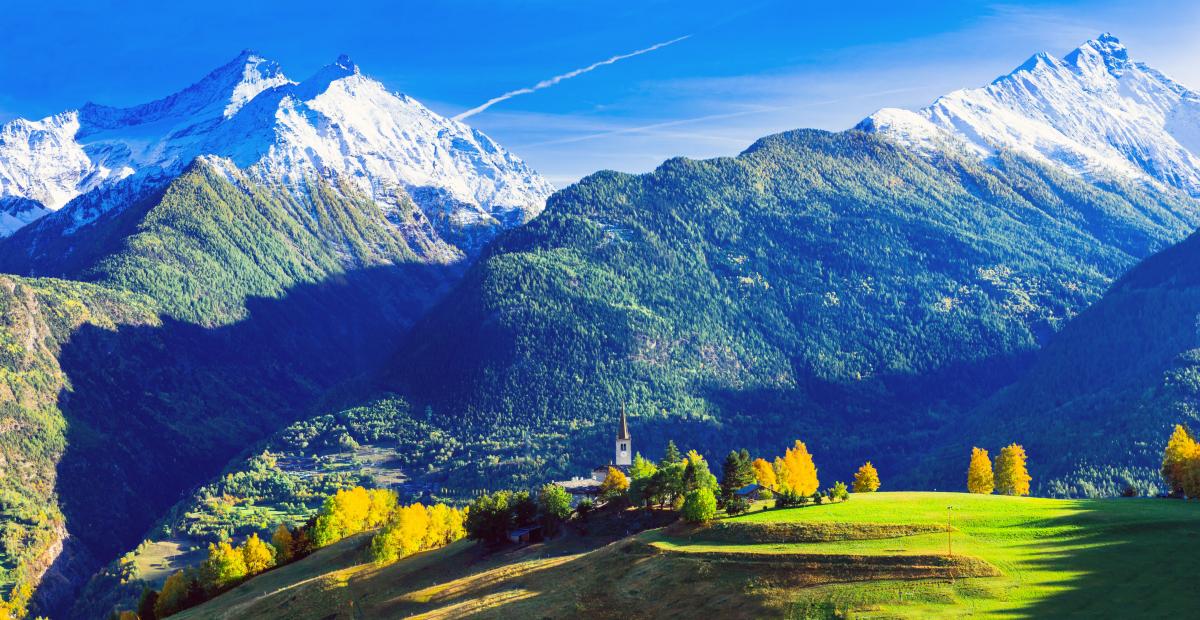 Panorama alpino in Valle d'Aosta