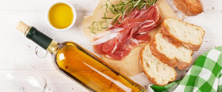 Come abbinare il vino a cibi conditi con olio